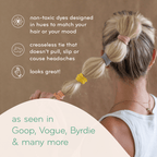 Plastic - free Flat Hair Ties - Black Hair Ties La Vie Bien Plastic - free Flat Hair Ties - Black