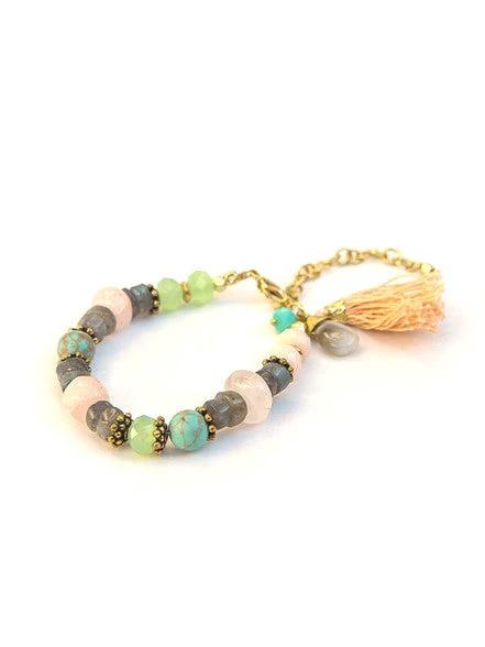 Playful Pastels Beaded Bracelet by Fair Anita