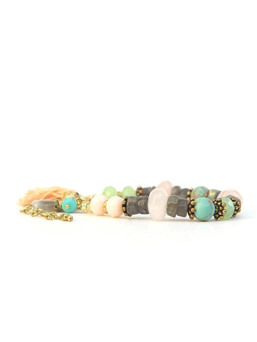 Playful Pastels Beaded Bracelet by Fair Anita