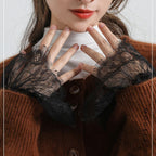 Pleated Lace Mesh Cuff Sleeves (MAC425)