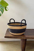 Plump and Pleasing Everything Basket - Natural w/ Black Stripes La Vie Bien Plump and Pleasing Everything Basket - Natural w/ Black Stripes