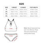 Plus Size Jewel Pattern Halter Bikini – Adjustable Two Piece Swimsuit by SALE-Personal Design