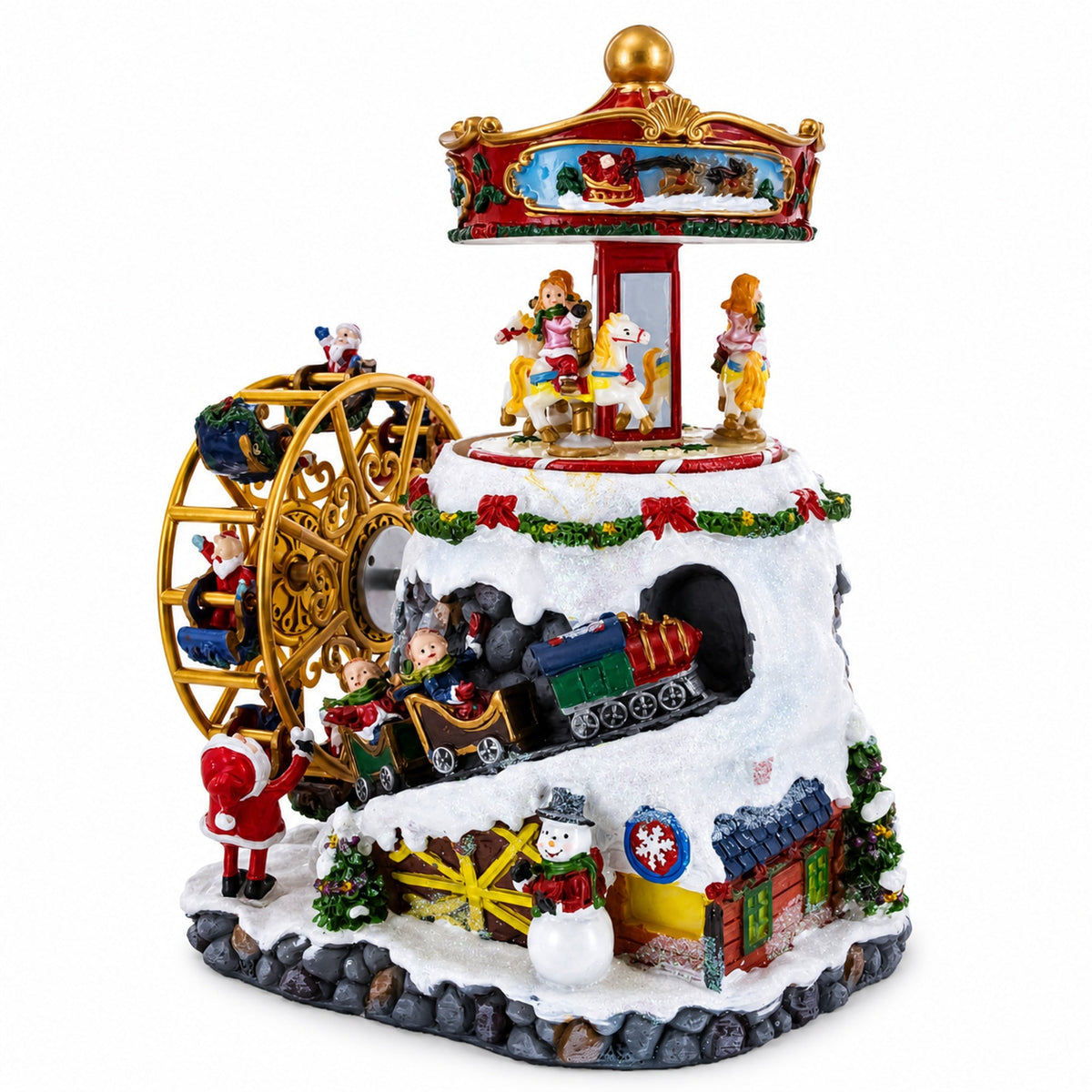 Musical Christmas Figurine with Rotating Motion