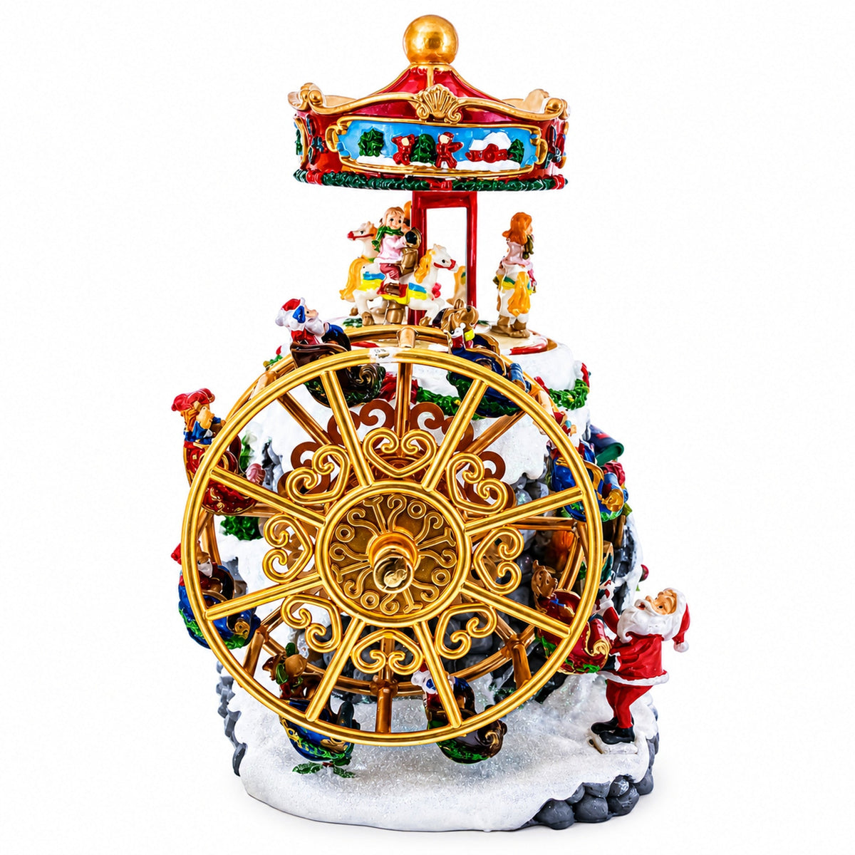 Musical Christmas Figurine with Rotating Motion