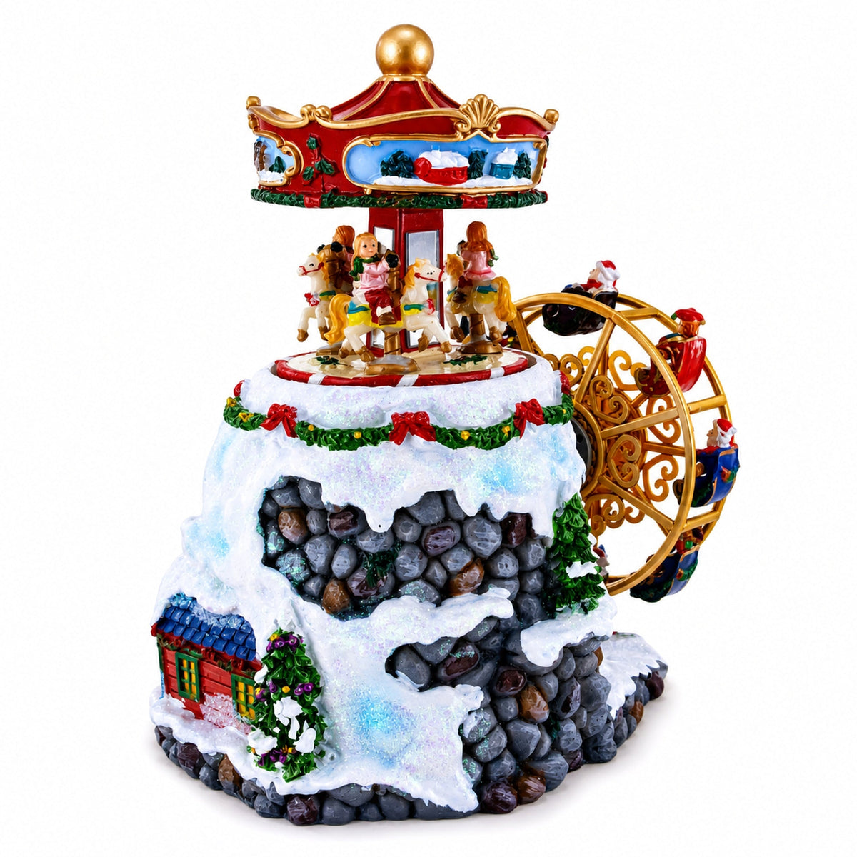 Musical Christmas Figurine with Rotating Motion