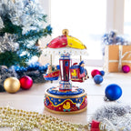 Animated Musical Carousel Figurine - Moving Train Airplane Boat Music Box