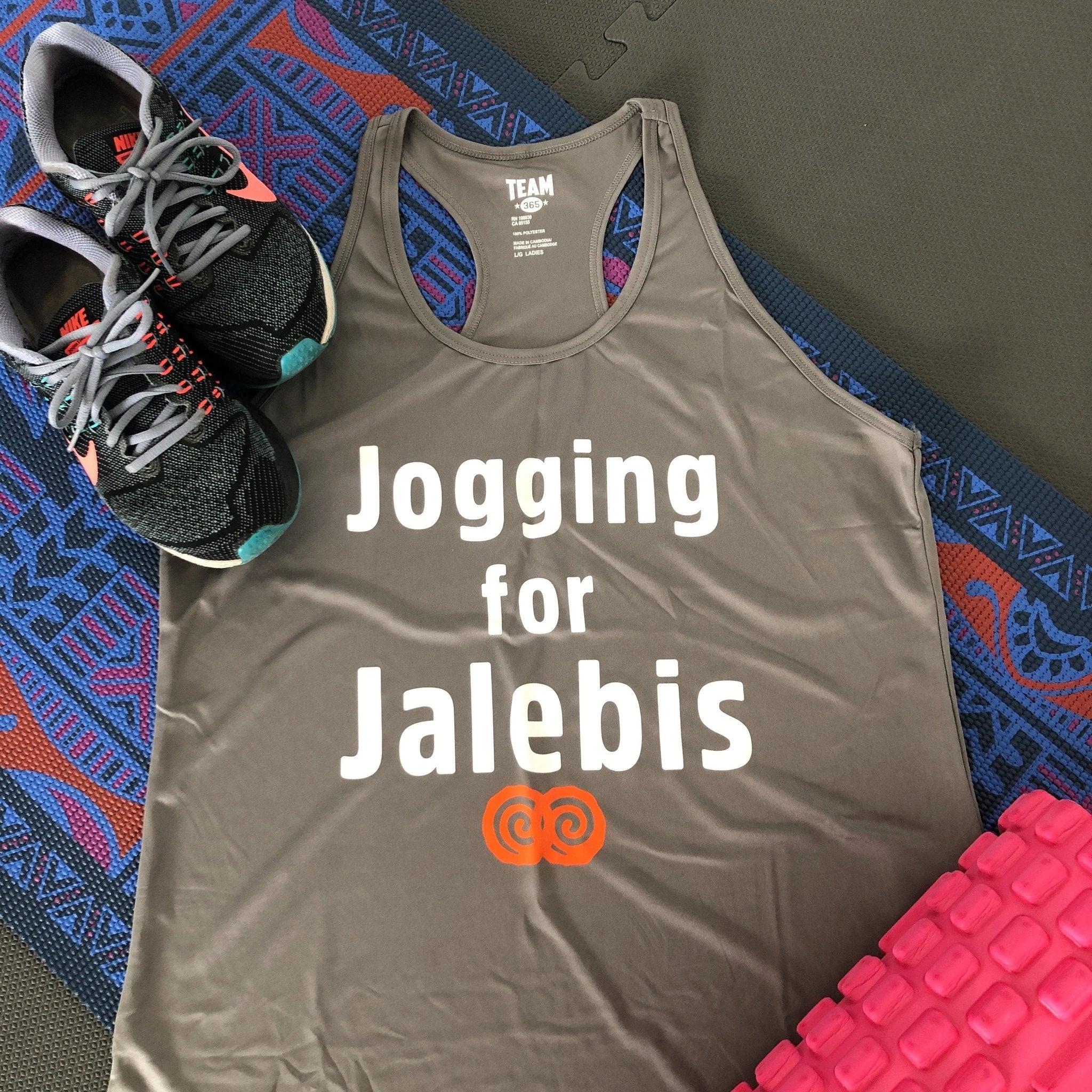 Jogging for Jalebis Racerback by Modern Desi