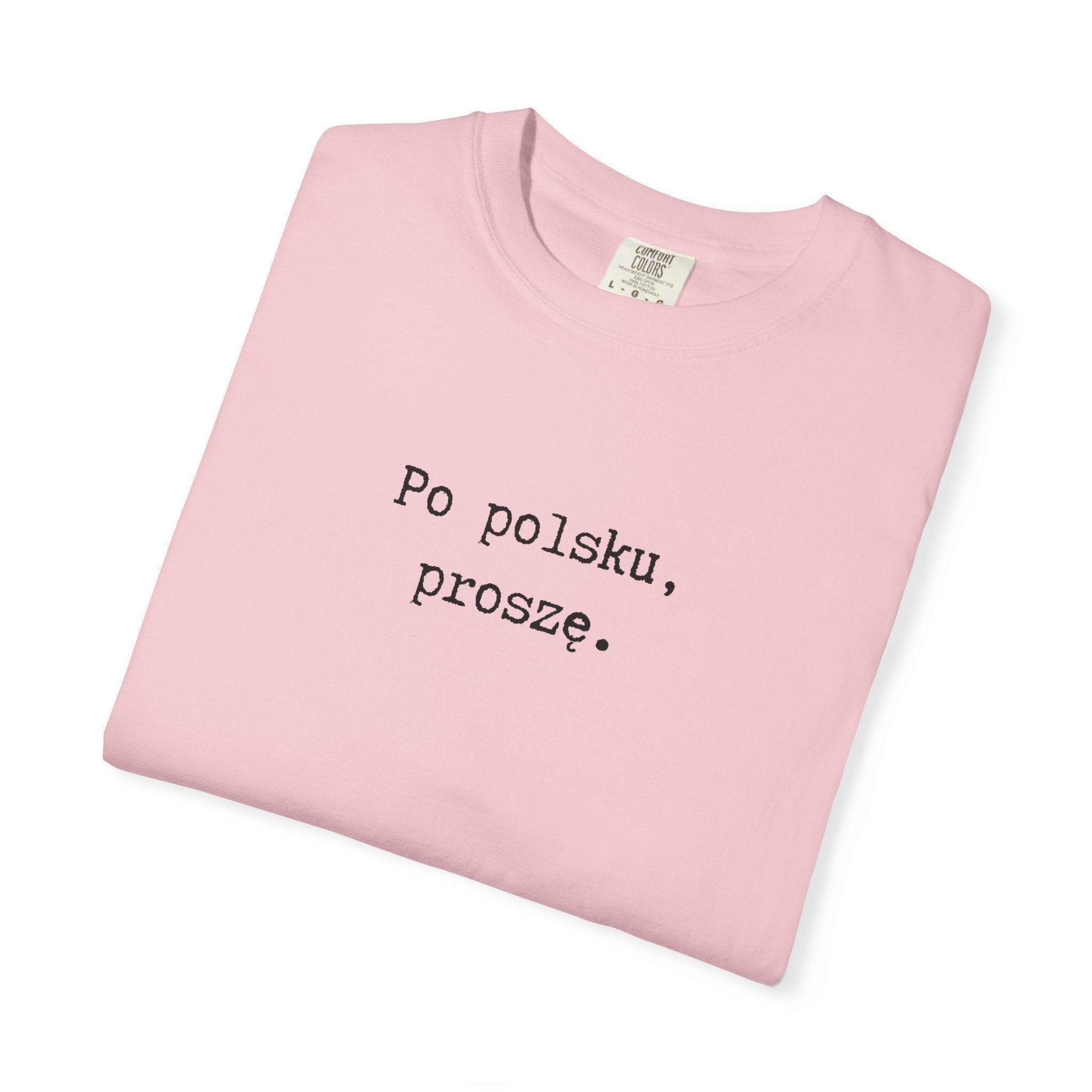 Po polsku, proszę. Polish Phrase T-Shirt, Garment-Dyed Tee for Polish speakers T-Shirt La Vie Bien Po polsku, proszę. Polish Phrase T-Shirt, Garment-Dyed Tee for Polish speakers