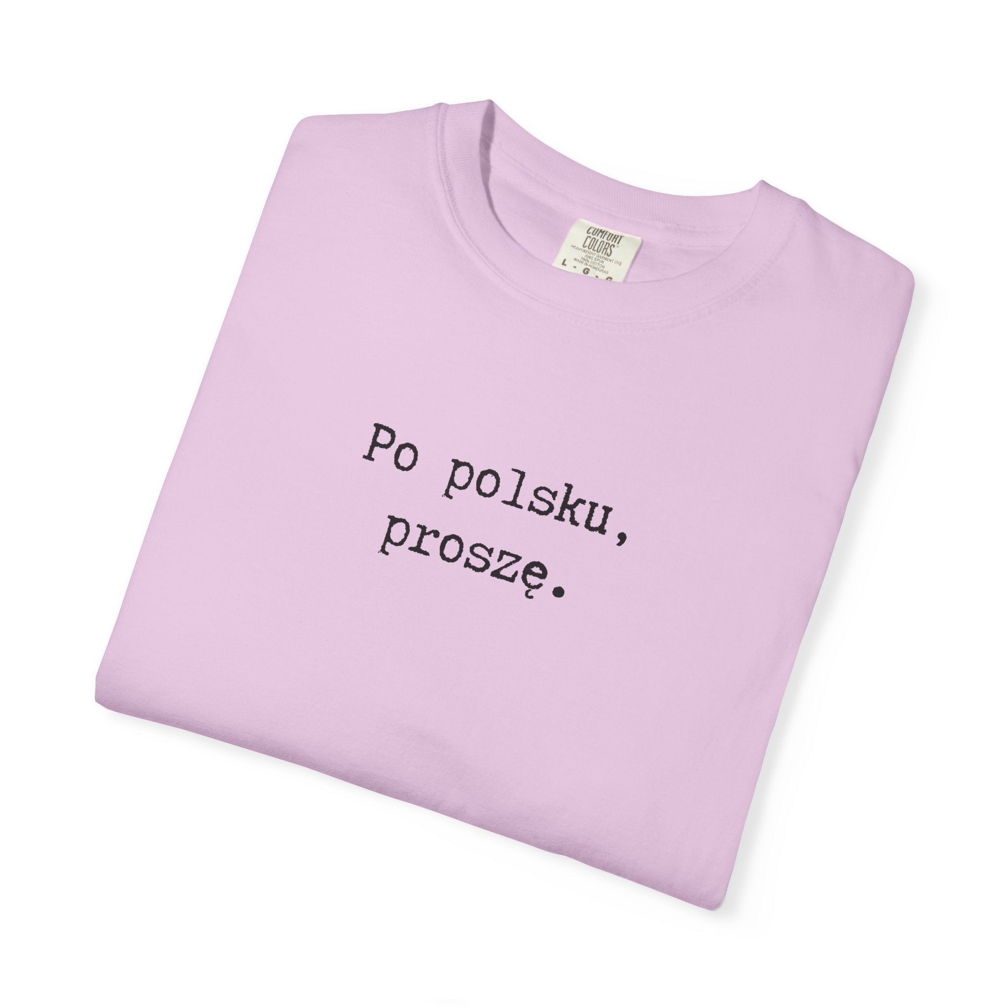 Po polsku, proszę. Polish Phrase T-Shirt, Garment-Dyed Tee for Polish speakers T-Shirt La Vie Bien Po polsku, proszę. Polish Phrase T-Shirt, Garment-Dyed Tee for Polish speakers