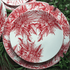 Poinsettia Ceramic Dinnerware – Premium Holiday Coastal Tableware Dishes La Vie Bien Poinsettia Ceramic Dinnerware – Premium Holiday Coastal Tableware