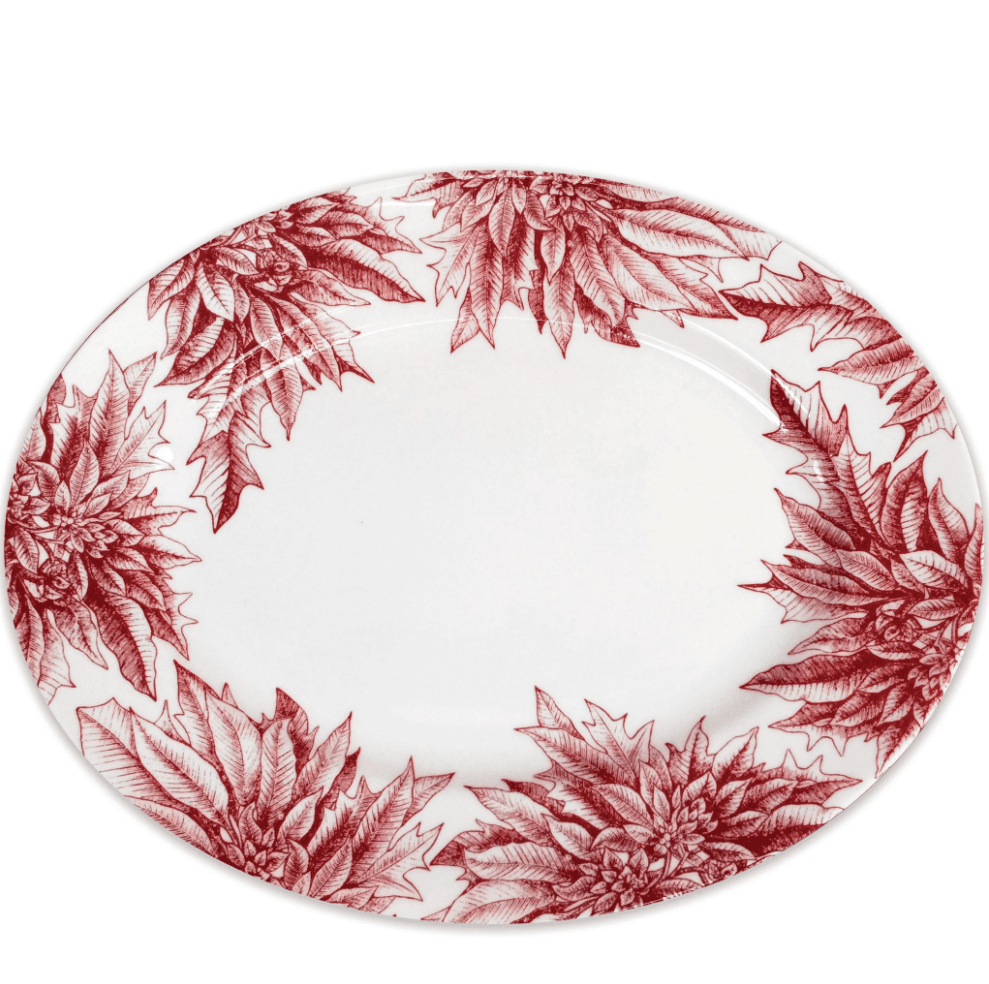 Poinsettia Ceramic Dinnerware – Premium Holiday Coastal Tableware Dishes La Vie Bien Poinsettia Ceramic Dinnerware – Premium Holiday Coastal Tableware