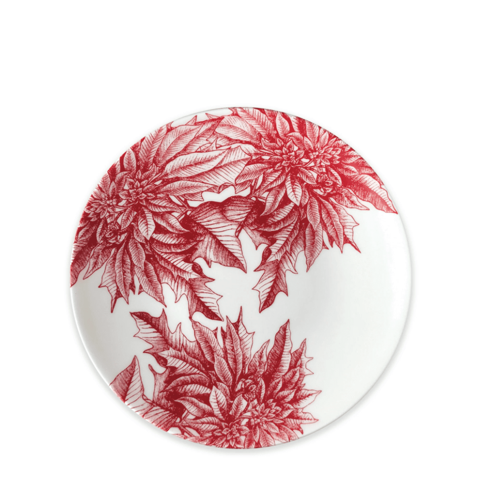 Poinsettia Ceramic Dinnerware – Premium Holiday Coastal Tableware Dishes La Vie Bien Poinsettia Ceramic Dinnerware – Premium Holiday Coastal Tableware