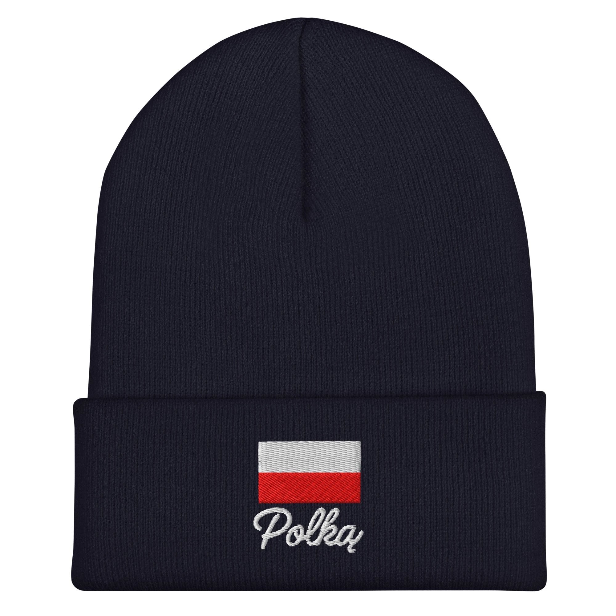 Polką embroidered Polish flag Cuffed Beanie by La Vie Bien