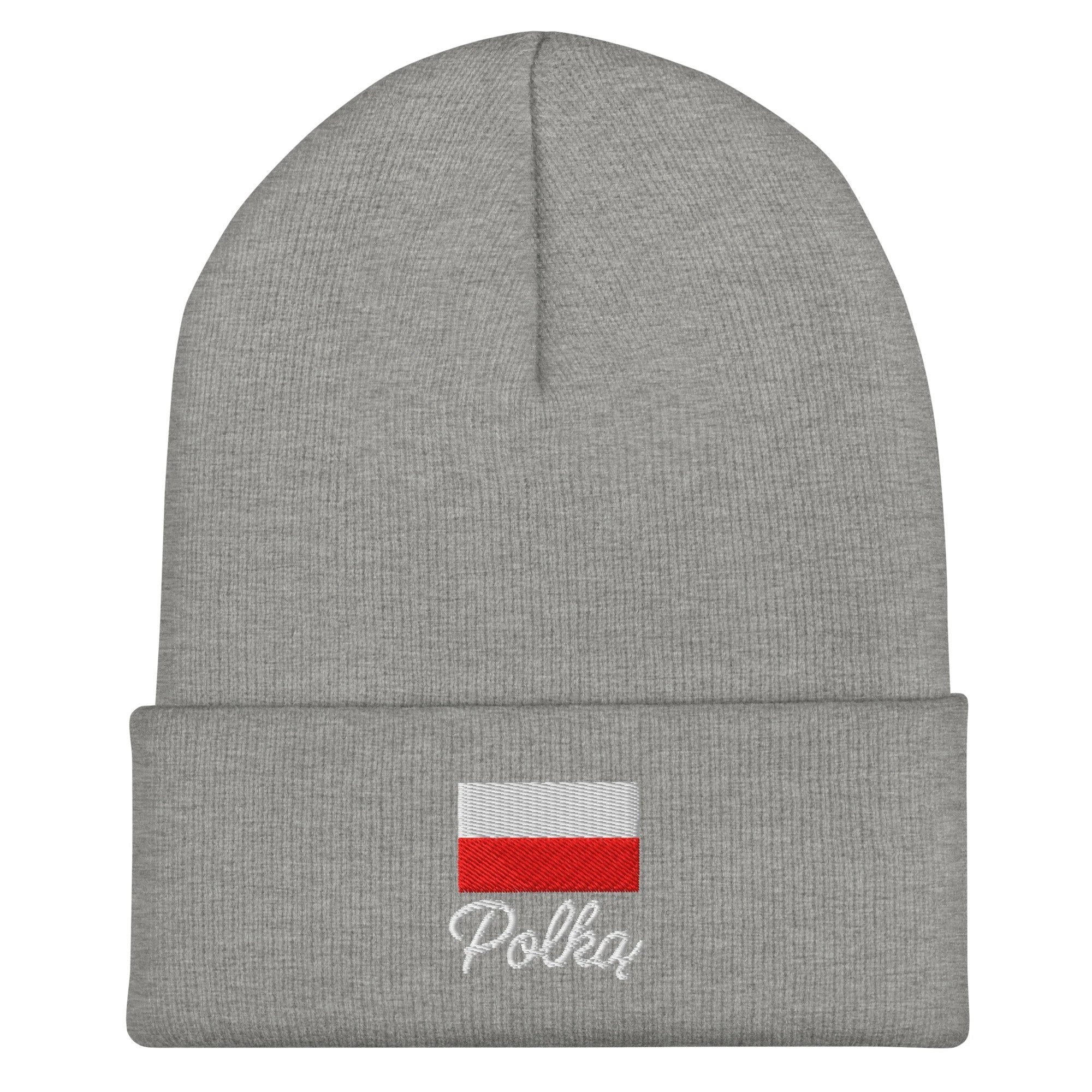 Polką embroidered Polish flag Cuffed Beanie by La Vie Bien