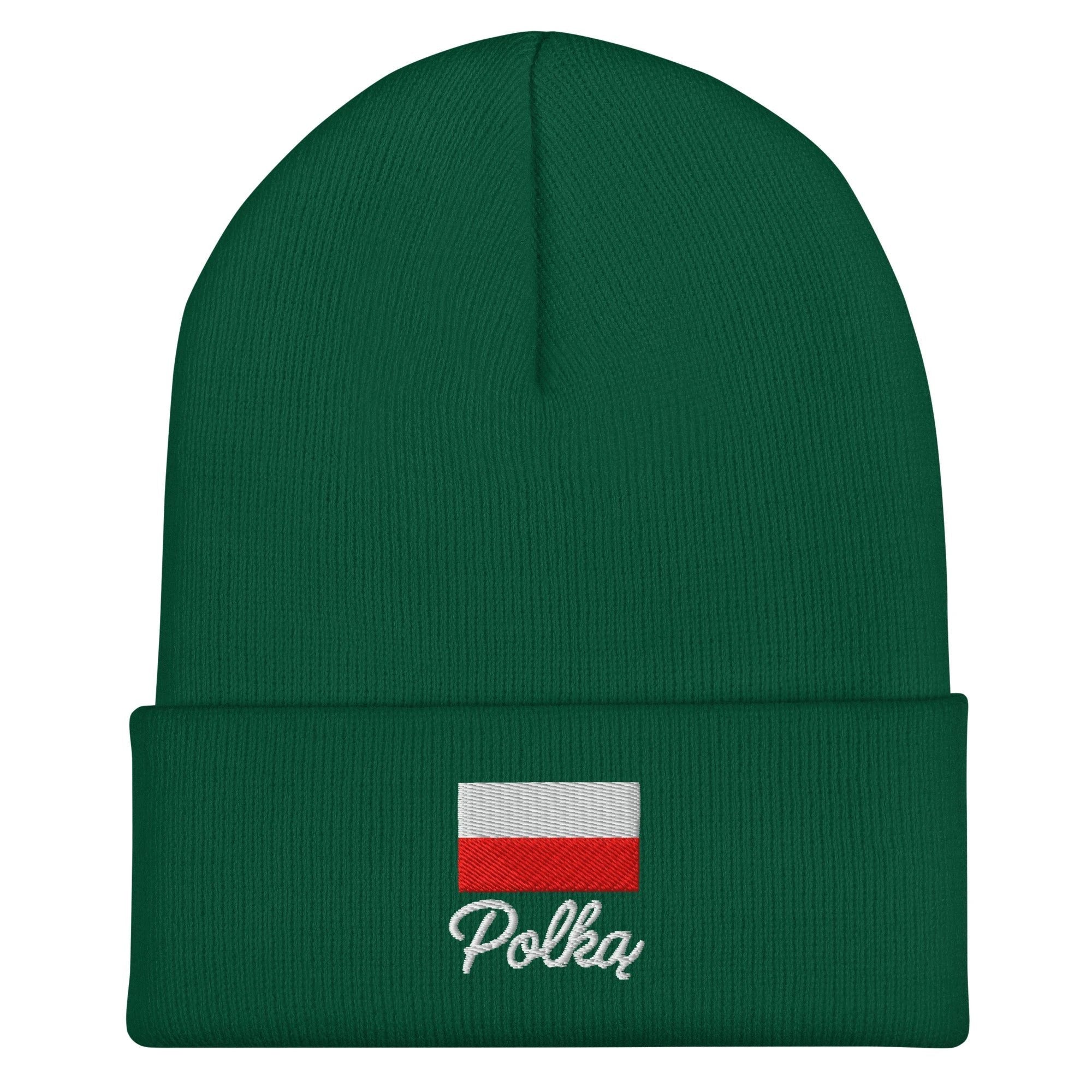 Polką embroidered Polish flag Cuffed Beanie by La Vie Bien