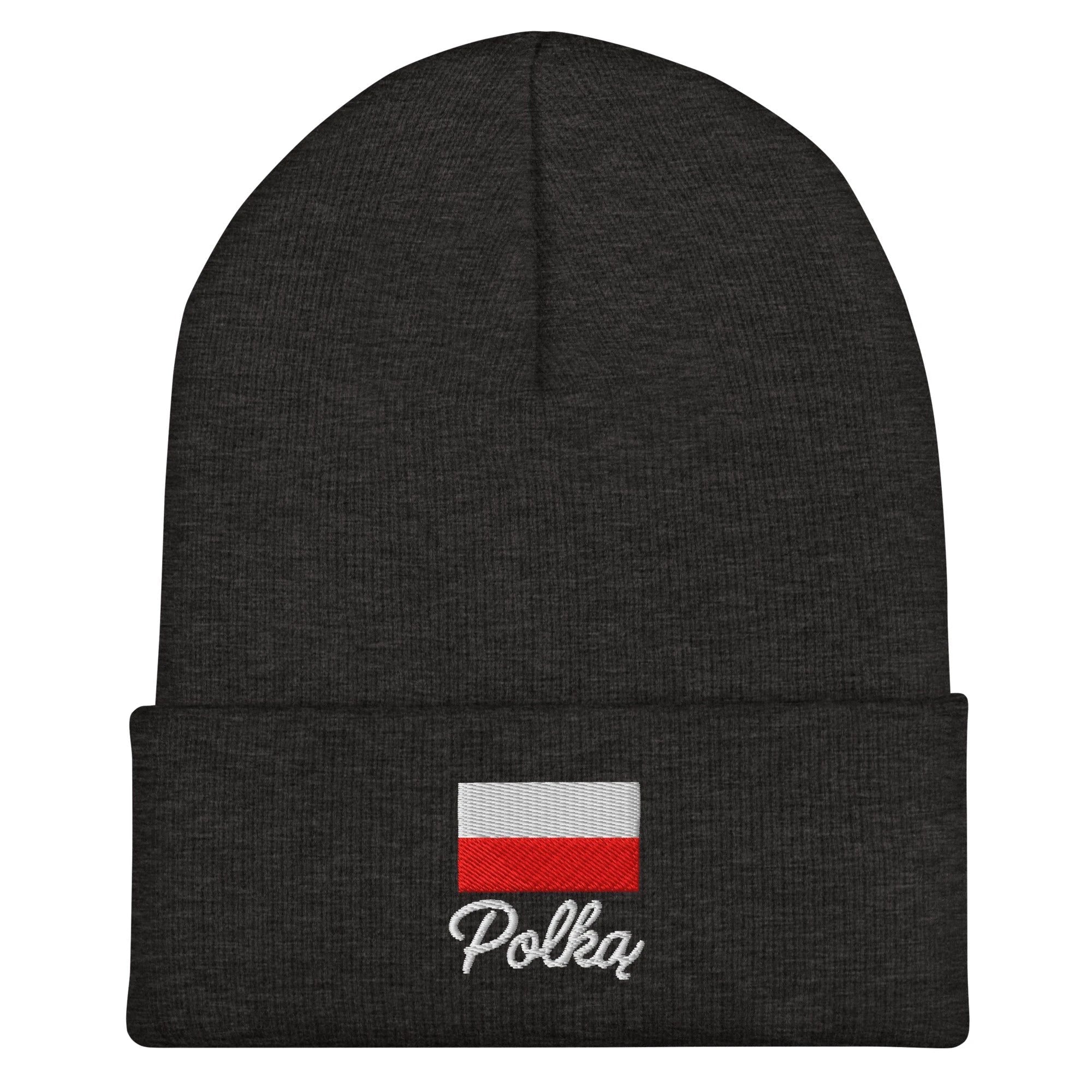 Polką embroidered Polish flag Cuffed Beanie by La Vie Bien
