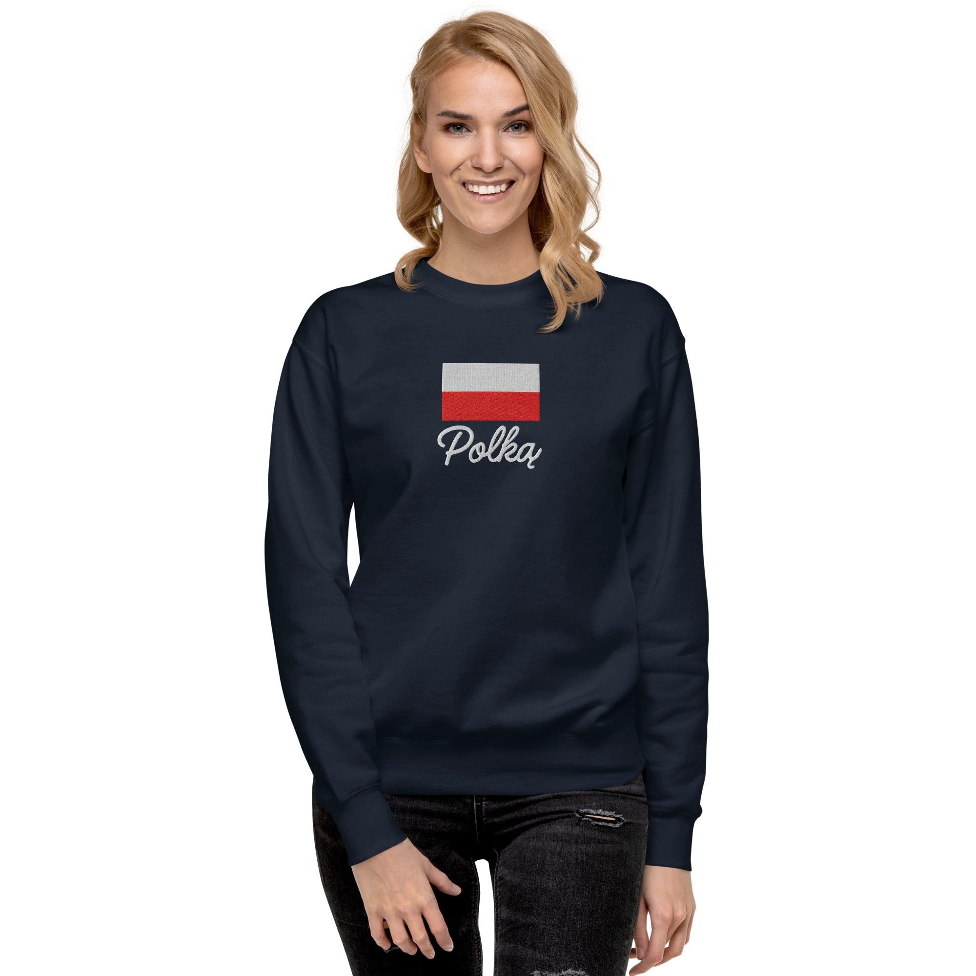 Polką embroidered Polish Premium Sweatshirt by La Vie Bien