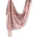 Poly-Cotton Floral Print Hijab Scarf(MH233)