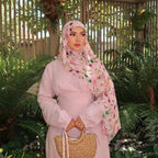 Poly-Cotton Floral Print Hijab Scarf(MH233) La Vie Bien Poly-Cotton Floral Print Hijab Scarf(MH233)