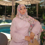 Poly-Cotton Floral Print Hijab Scarf(MH233) La Vie Bien Poly-Cotton Floral Print Hijab Scarf(MH233)