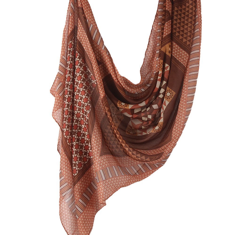 Poly-Cotton Printed Hijab Scarf (MH214) La Vie Bien Poly-Cotton Printed Hijab Scarf (MH214)