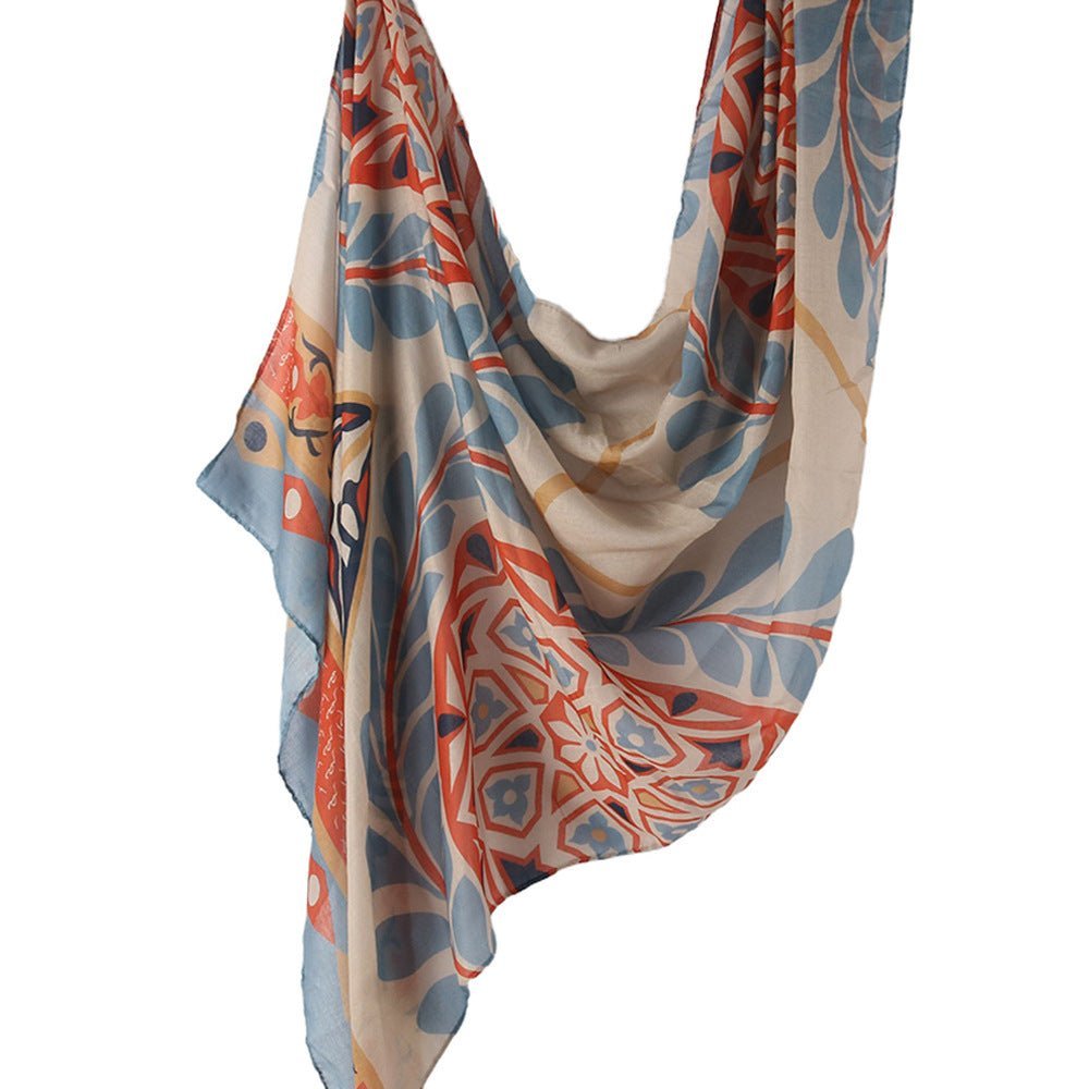 Poly-Cotton Printed Hijab Scarf (MH214) La Vie Bien Poly-Cotton Printed Hijab Scarf (MH214)