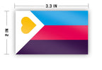 Polyamory Pride Flag Sticker Sticker La Vie Bien Polyamory Pride Flag Sticker