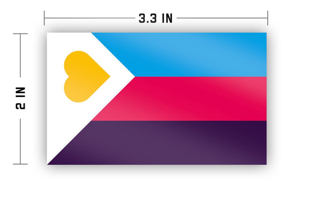 Polyamory Pride Flag Sticker Sticker La Vie Bien Polyamory Pride Flag Sticker