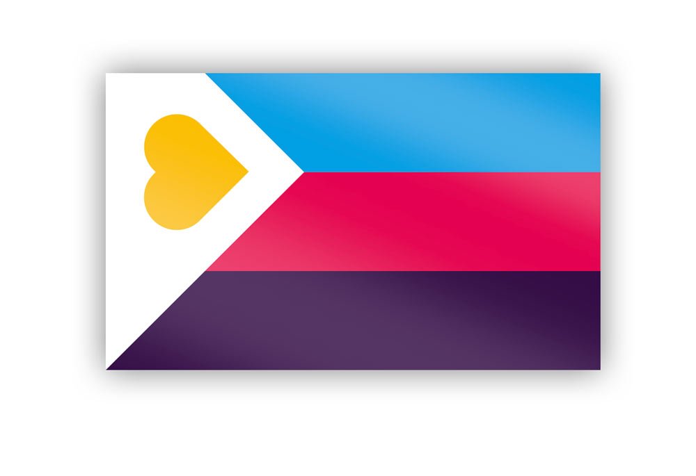 Polyamory Pride Flag Sticker Sticker La Vie Bien Polyamory Pride Flag Sticker