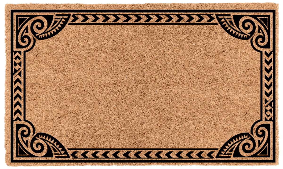 Polynesian Border Personalized Coir Mat La Vie Bien Polynesian Border Personalized Coir Mat