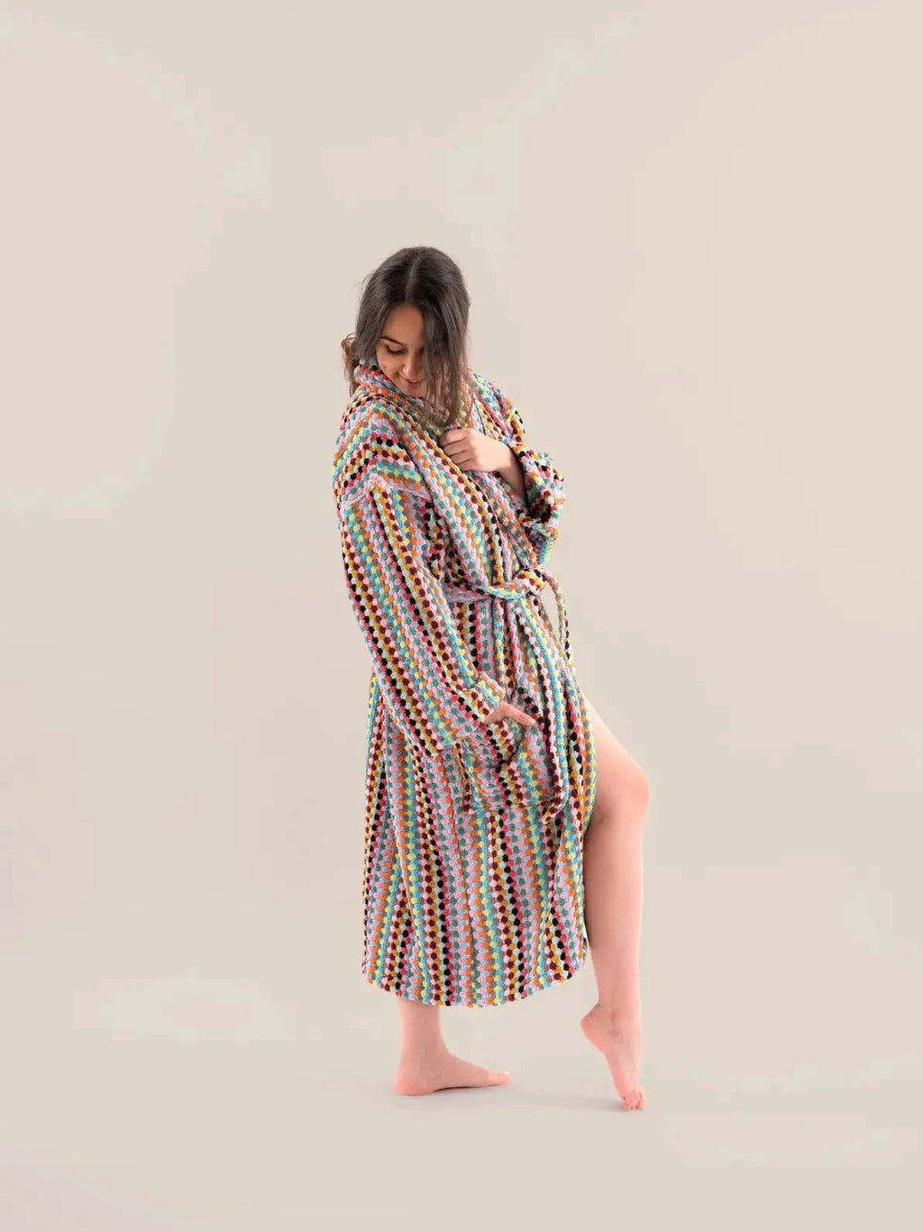 Pom Pom Bathrobe by Kalkedon Towels