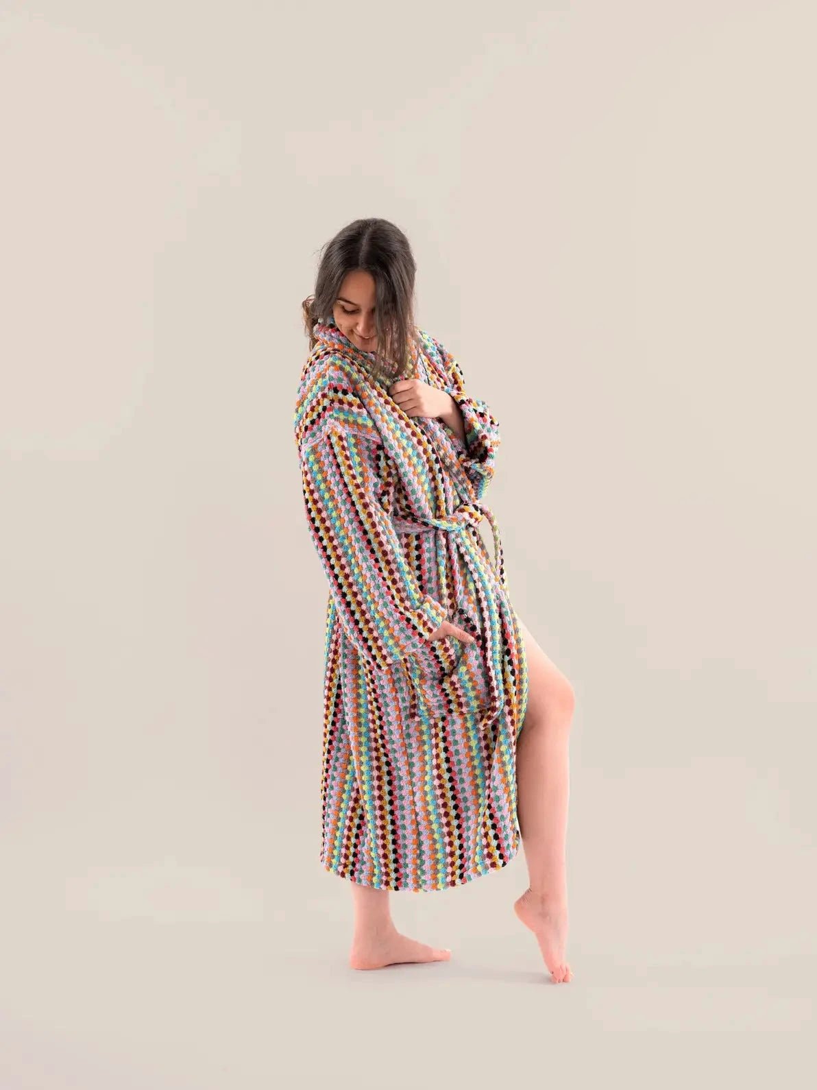Pom Pom Bathrobe by Kalkedon Towels