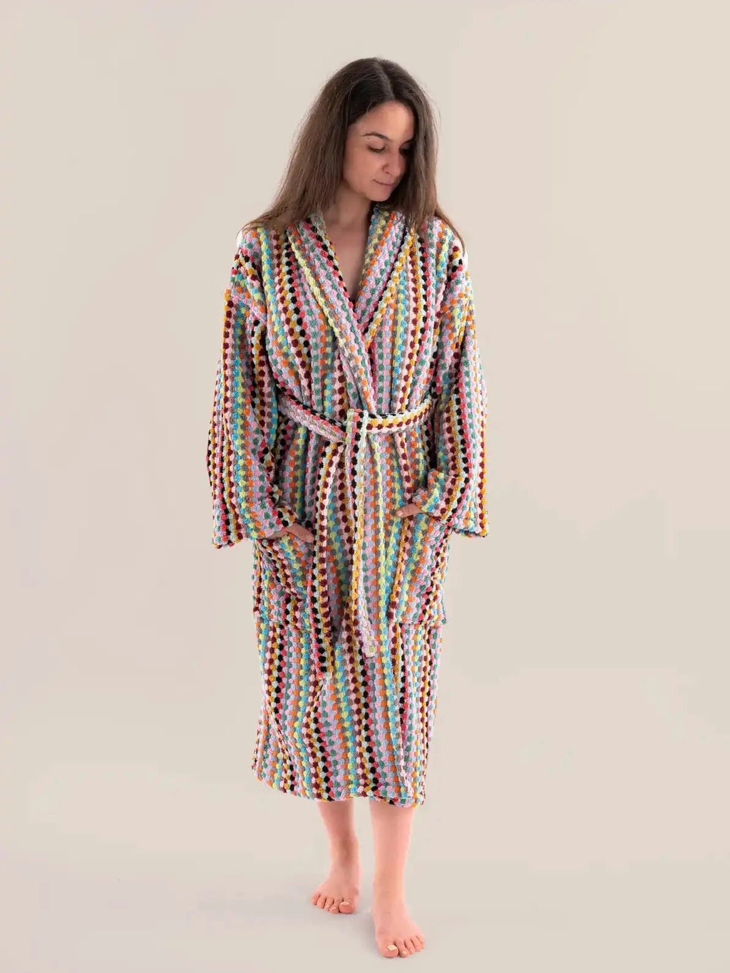 Pom Pom Bathrobe by Kalkedon Towels
