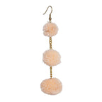 Pom Pom Brass Chain Earrings - Thailand Jewelry La Vie Bien Pom Pom Brass Chain Earrings - Thailand
