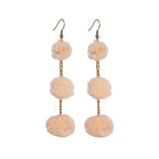 Pom Pom Brass Chain Earrings - Thailand Jewelry La Vie Bien Pom Pom Brass Chain Earrings - Thailand
