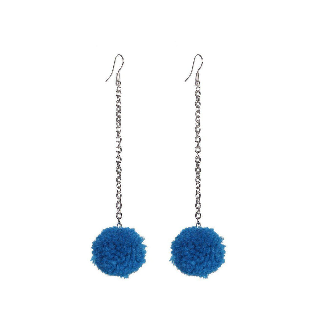 Pom Pom Chain Earrings - Thailand Jewelry La Vie Bien Pom Pom Chain Earrings - Thailand