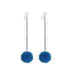 Pom Pom Chain Earrings - Thailand Jewelry La Vie Bien Pom Pom Chain Earrings - Thailand