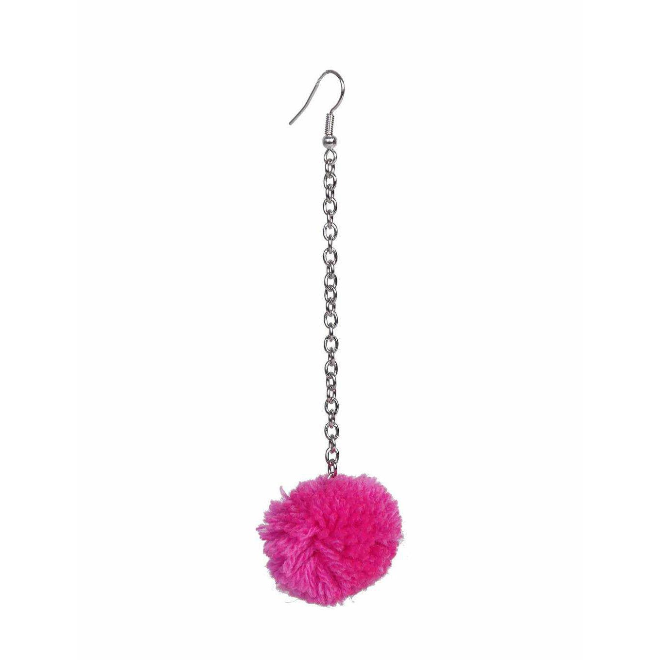 Pom Pom Chain Earrings - Thailand Jewelry La Vie Bien Pom Pom Chain Earrings - Thailand