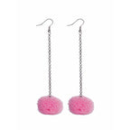 Pom Pom Chain Earrings - Thailand Jewelry La Vie Bien Pom Pom Chain Earrings - Thailand