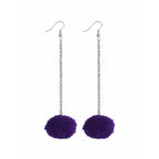 Pom Pom Chain Earrings - Thailand Jewelry La Vie Bien Pom Pom Chain Earrings - Thailand