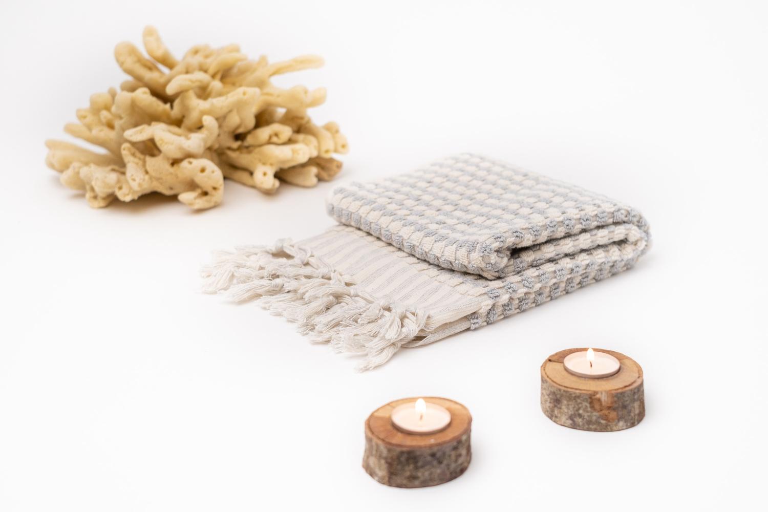 Pom Pom Hand Towel by Kalkedon Towels