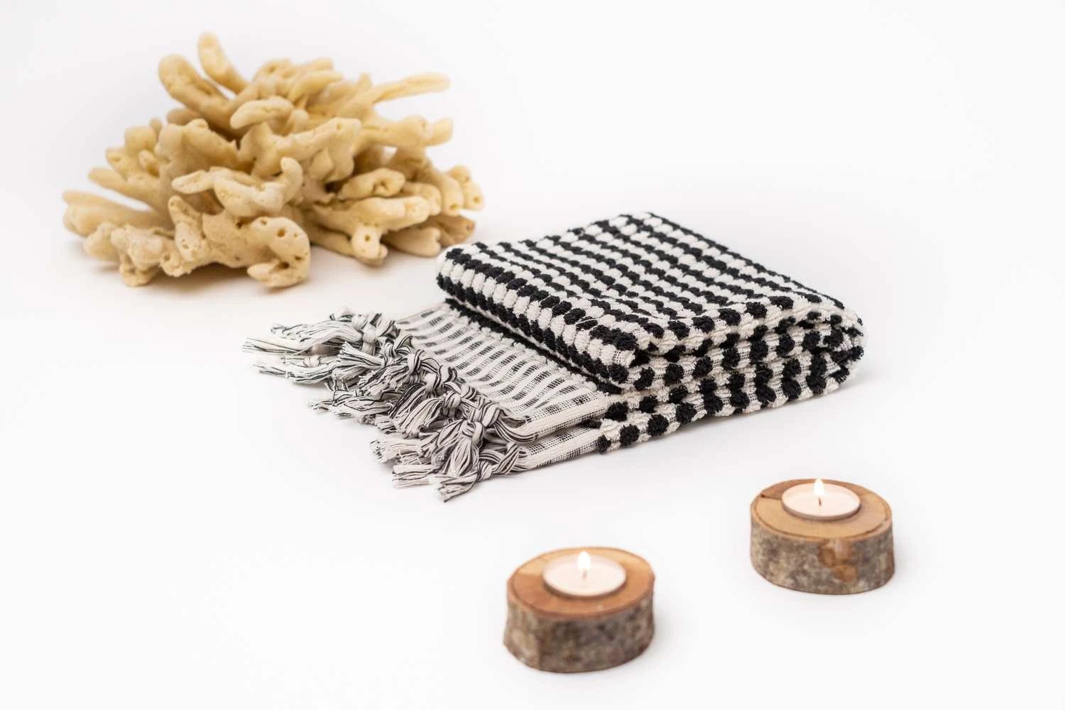 Pom Pom Hand Towel by Kalkedon Towels