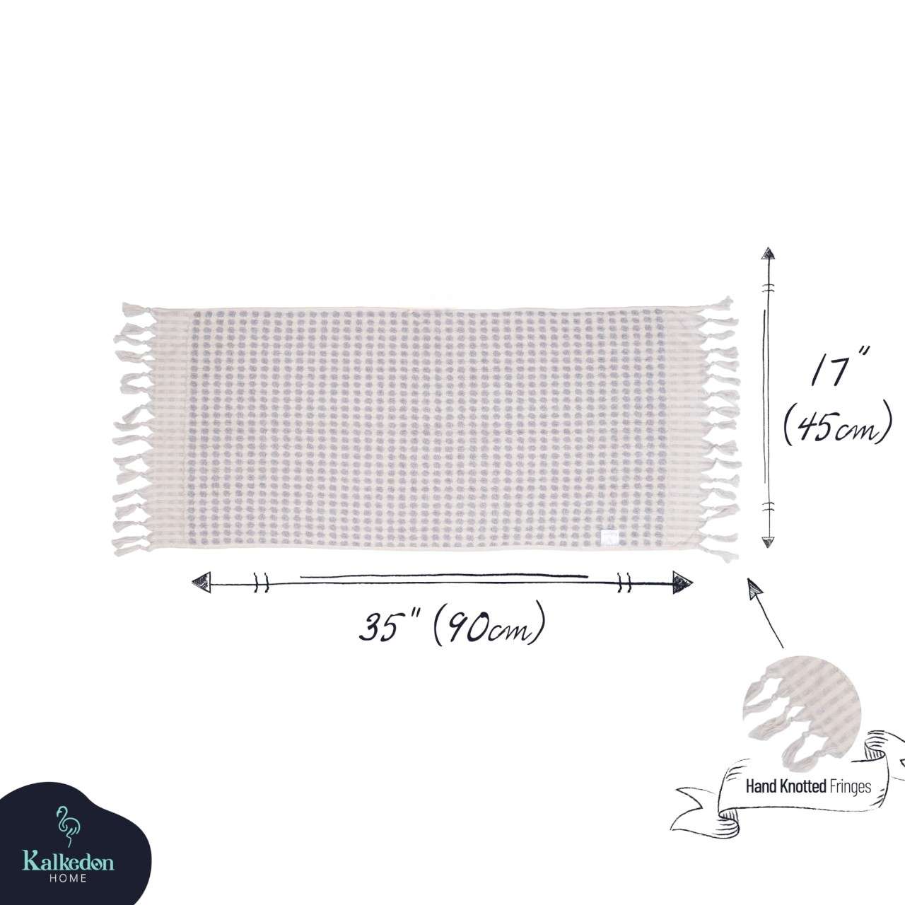 Pom Pom Hand Towel by Kalkedon Towels