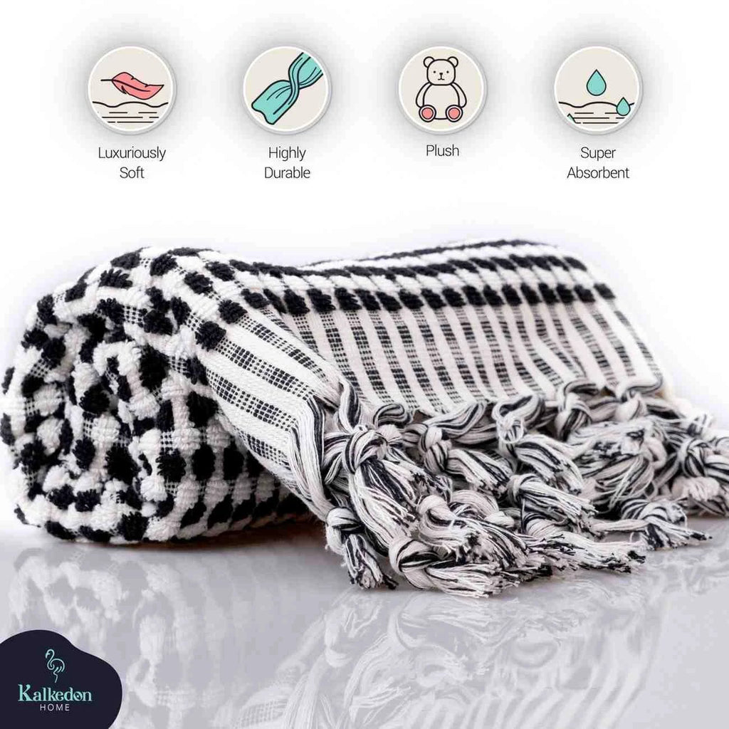 Pom Pom Hand Towel by Kalkedon Towels