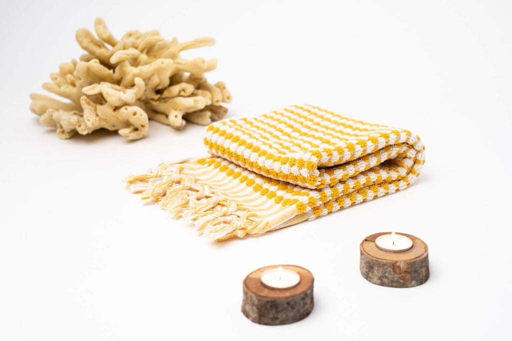 Pom Pom Hand Towel by Kalkedon Towels