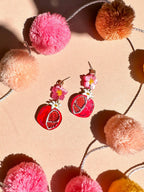 Pomegranate Acrylic Dangle Earrings Earrings La Vie Bien Pomegranate Acrylic Dangle Earrings