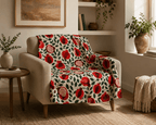 Pomegranate Bliss Blanket Throw Blanket La Vie Bien Pomegranate Bliss Blanket