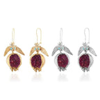 Pomegranate Earrings with Gemstones Earrings La Vie Bien Pomegranate Earrings with Gemstones