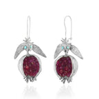 Pomegranate Earrings with Gemstones Earrings La Vie Bien Pomegranate Earrings with Gemstones