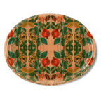 Pomegranate Migration Birchwood Decorative Tray - Oval Kitchen & Dining La Vie Bien Pomegranate Migration Birchwood Decorative Tray - Oval